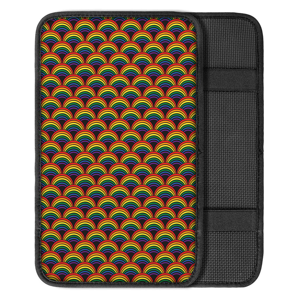 Rainbow Gay Pride Pattern Print Car Center Console Cover