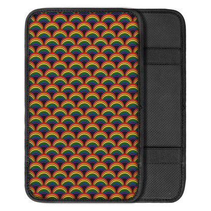 Rainbow Gay Pride Pattern Print Car Center Console Cover