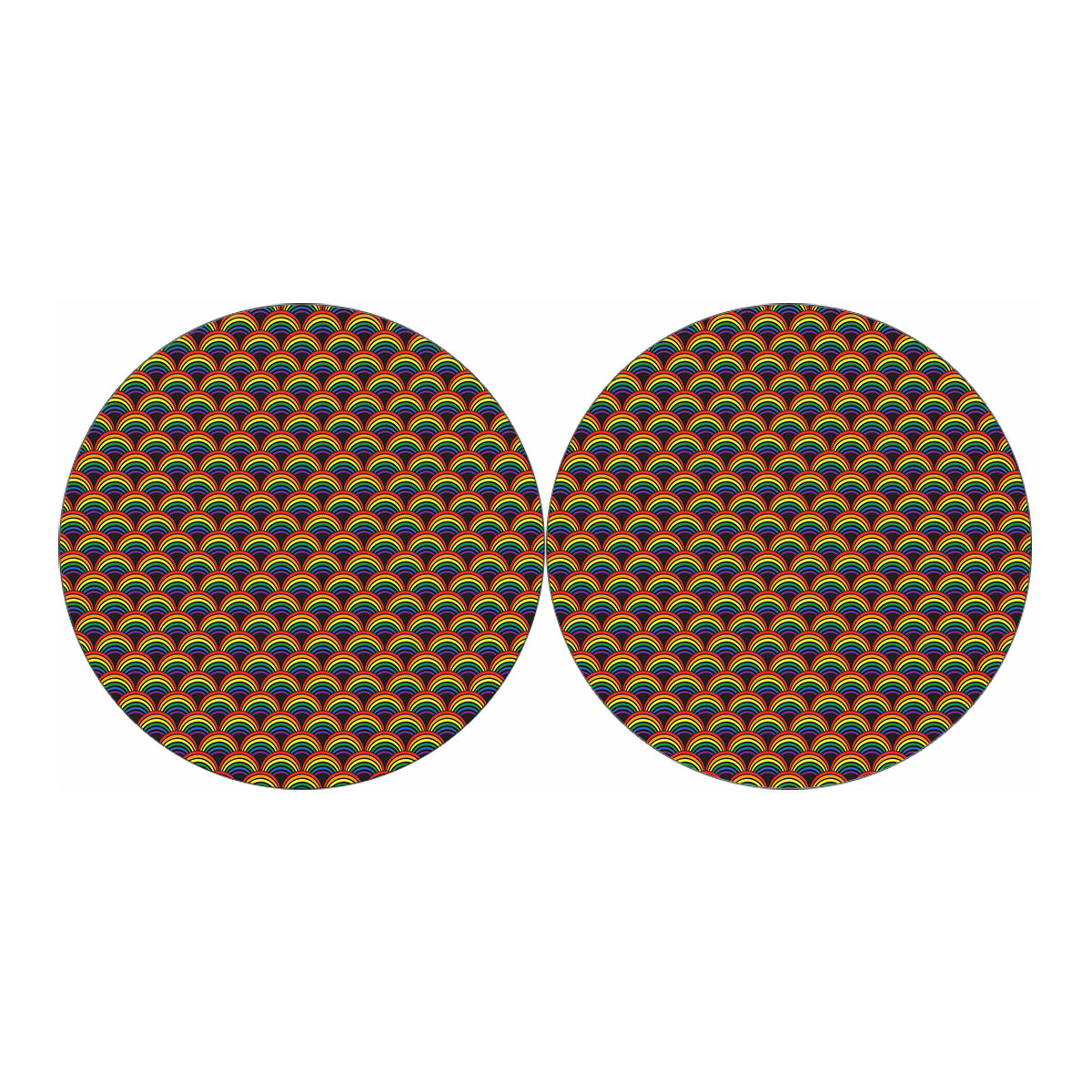 Rainbow Gay Pride Pattern Print Car Coasters
