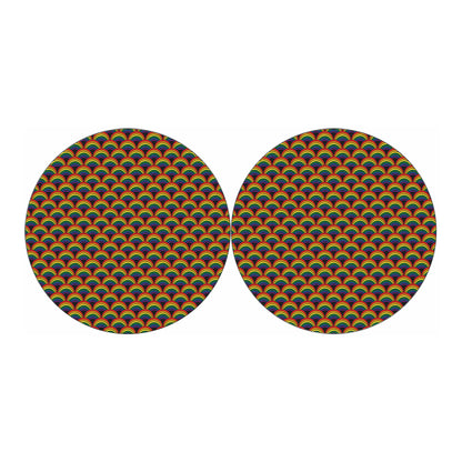 Rainbow Gay Pride Pattern Print Car Coasters