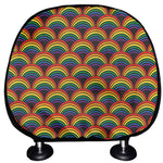 Rainbow Gay Pride Pattern Print Car Headrest Covers