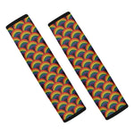 Rainbow Gay Pride Pattern Print Car Seat Belt Covers