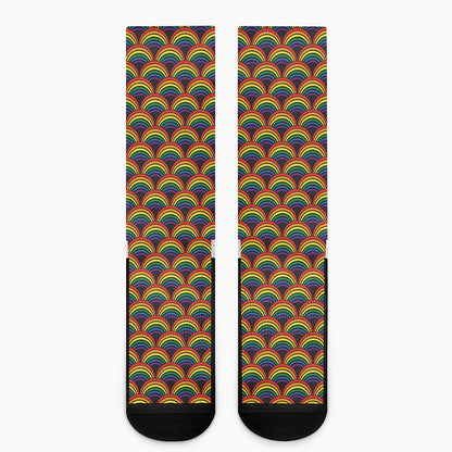 Rainbow Gay Pride Pattern Print Crew Socks