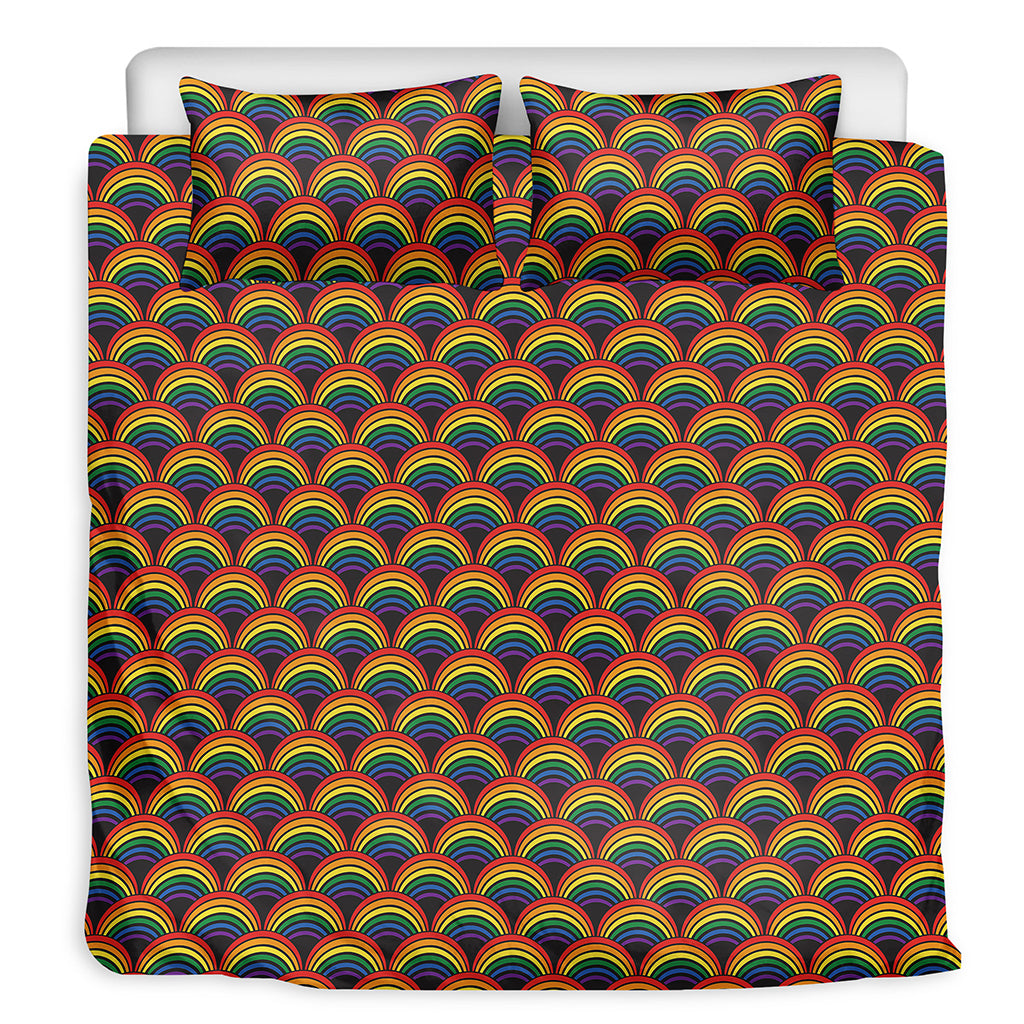 Rainbow Gay Pride Pattern Print Duvet Cover Bedding Set