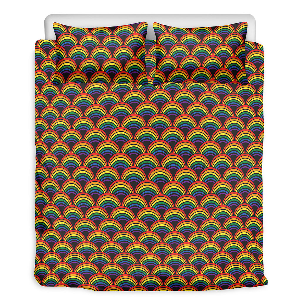 Rainbow Gay Pride Pattern Print Duvet Cover Bedding Set