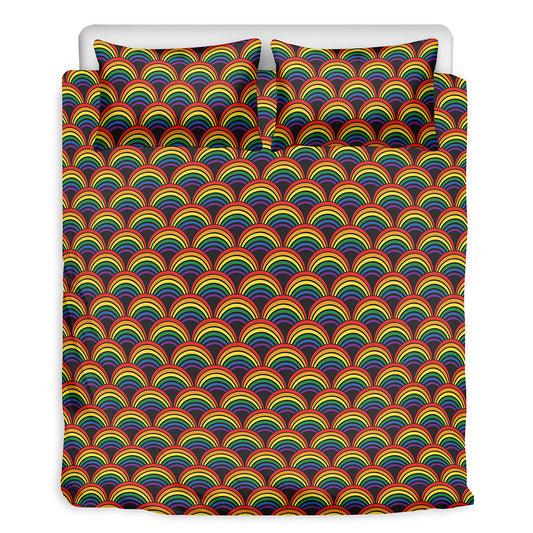 Rainbow Gay Pride Pattern Print Duvet Cover Bedding Set