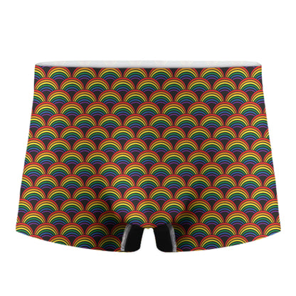 Rainbow Gay Pride Pattern Print Men's Boxer Briefs