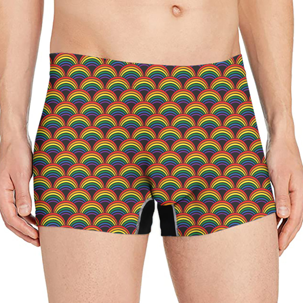 Rainbow Gay Pride Pattern Print Men's Boxer Briefs