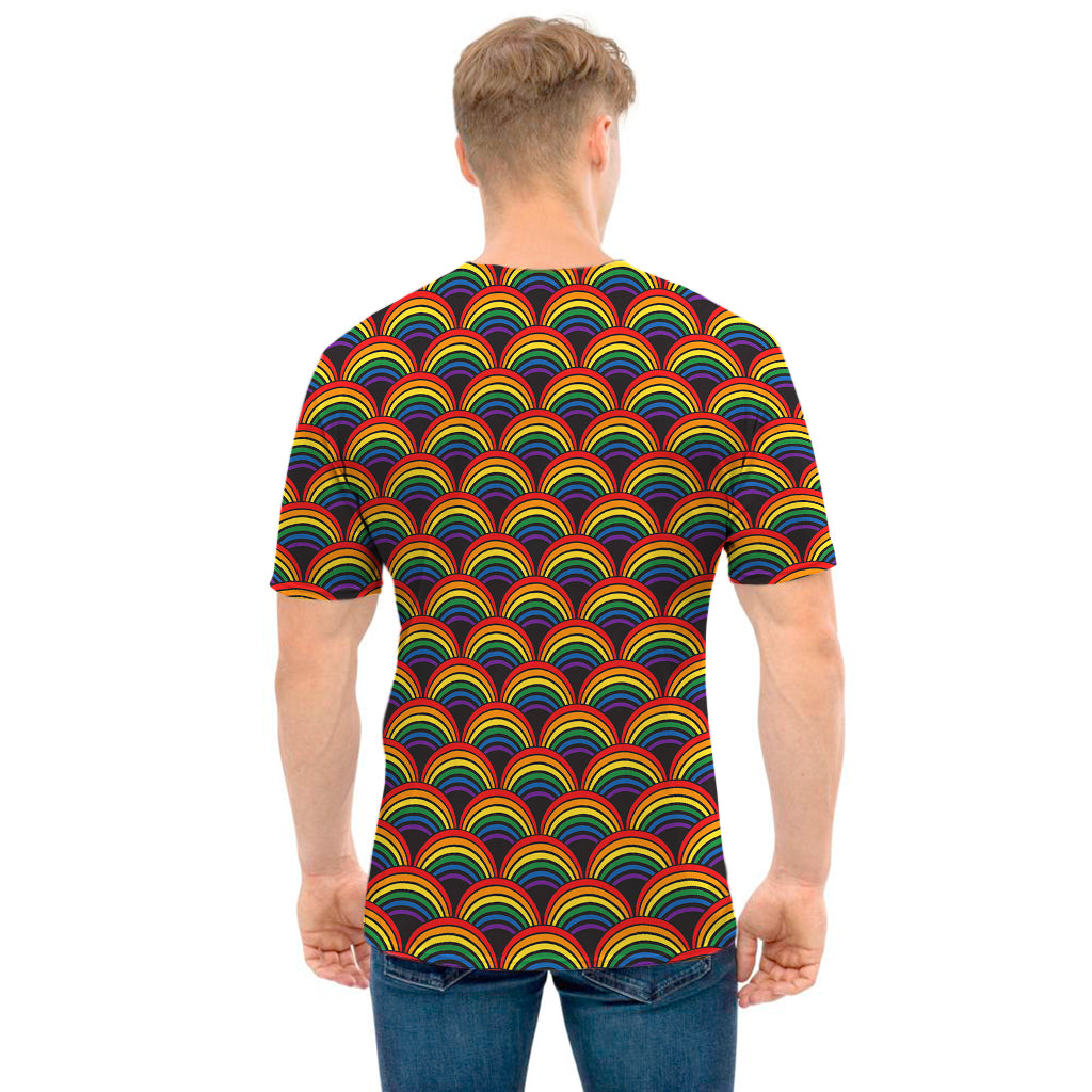 Rainbow Gay Pride Pattern Print Men's T-Shirt