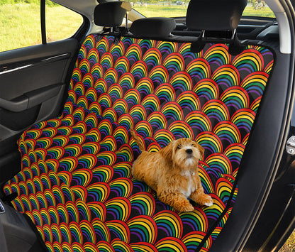 Rainbow Gay Pride Pattern Print Pet Car Back Seat Cover