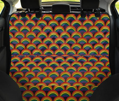 Rainbow Gay Pride Pattern Print Pet Car Back Seat Cover
