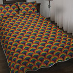Rainbow Gay Pride Pattern Print Quilt Bed Set