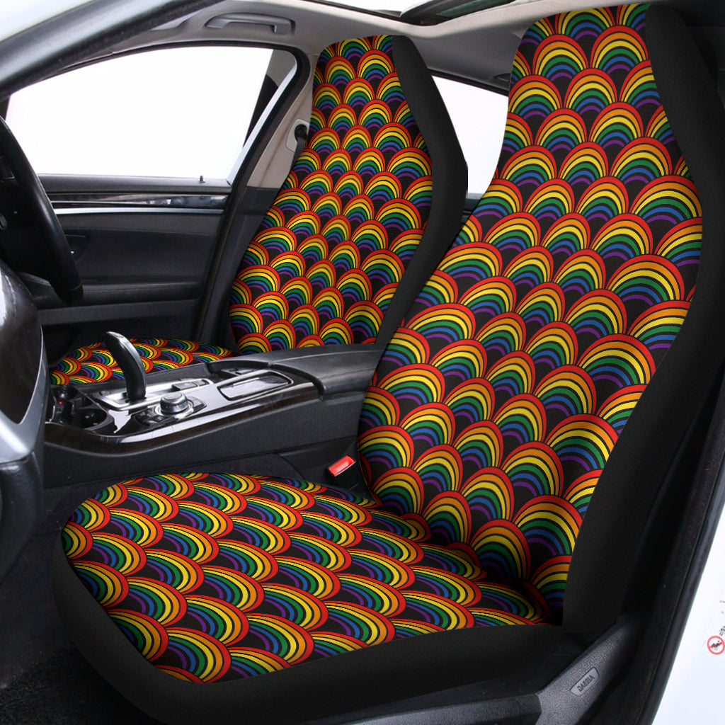 Rainbow Gay Pride Pattern Print Universal Fit Car Seat Covers