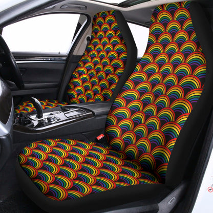 Rainbow Gay Pride Pattern Print Universal Fit Car Seat Covers