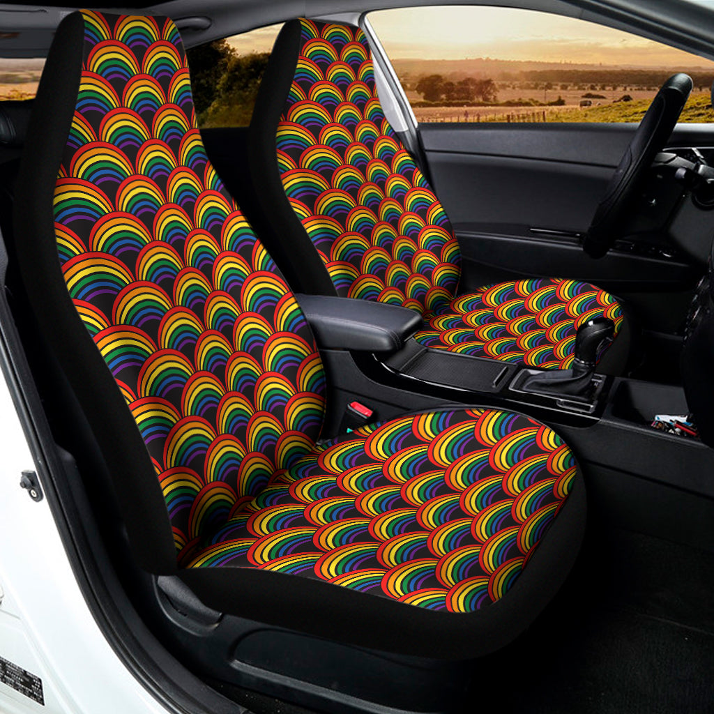 Rainbow Gay Pride Pattern Print Universal Fit Car Seat Covers