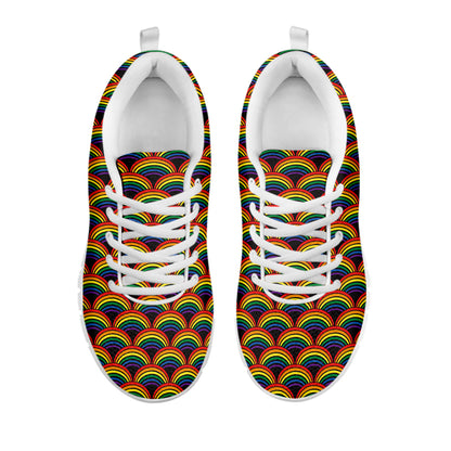 Rainbow Gay Pride Pattern Print White Sneakers