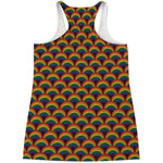 Rainbow Gay Pride Pattern Print Women's Racerback Tank Top
