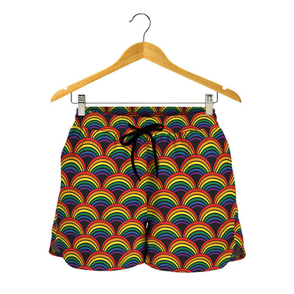 Rainbow Gay Pride Pattern Print Women's Shorts