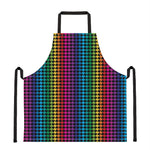 Rainbow Gay Pride Zigzag Pattern Print Apron