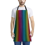 Rainbow Gay Pride Zigzag Pattern Print Apron