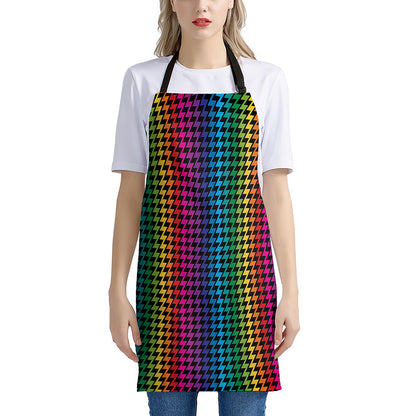 Rainbow Gay Pride Zigzag Pattern Print Apron