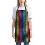 Rainbow Gay Pride Zigzag Pattern Print Apron