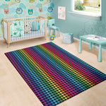 Rainbow Gay Pride Zigzag Pattern Print Area Rug