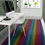 Rainbow Gay Pride Zigzag Pattern Print Area Rug