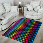 Rainbow Gay Pride Zigzag Pattern Print Area Rug
