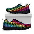 Rainbow Gay Pride Zigzag Pattern Print Black Running Shoes