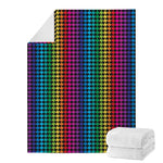 Rainbow Gay Pride Zigzag Pattern Print Blanket