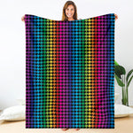 Rainbow Gay Pride Zigzag Pattern Print Blanket