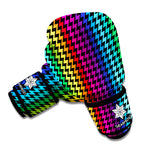 Rainbow Gay Pride Zigzag Pattern Print Boxing Gloves