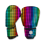 Rainbow Gay Pride Zigzag Pattern Print Boxing Gloves