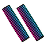 Rainbow Gay Pride Zigzag Pattern Print Car Seat Belt Covers