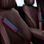 Rainbow Gay Pride Zigzag Pattern Print Car Seat Belt Covers