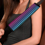 Rainbow Gay Pride Zigzag Pattern Print Car Seat Belt Covers
