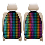 Rainbow Gay Pride Zigzag Pattern Print Car Seat Organizers