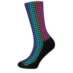Rainbow Gay Pride Zigzag Pattern Print Crew Socks