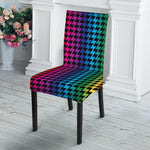 Rainbow Gay Pride Zigzag Pattern Print Dining Chair Slipcover