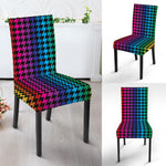 Rainbow Gay Pride Zigzag Pattern Print Dining Chair Slipcover