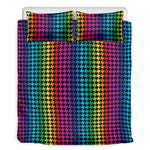 Rainbow Gay Pride Zigzag Pattern Print Duvet Cover Bedding Set