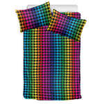 Rainbow Gay Pride Zigzag Pattern Print Duvet Cover Bedding Set