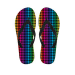 Rainbow Gay Pride Zigzag Pattern Print Flip Flops