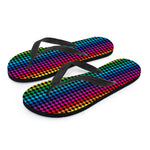 Rainbow Gay Pride Zigzag Pattern Print Flip Flops