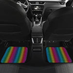 Rainbow Gay Pride Zigzag Pattern Print Front and Back Car Floor Mats