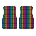 Rainbow Gay Pride Zigzag Pattern Print Front Car Floor Mats
