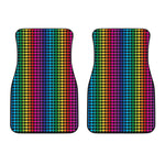 Rainbow Gay Pride Zigzag Pattern Print Front Car Floor Mats