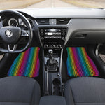 Rainbow Gay Pride Zigzag Pattern Print Front Car Floor Mats