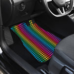 Rainbow Gay Pride Zigzag Pattern Print Front Car Floor Mats